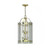 Volume Lighting V3045-2 - Polished Brass Lantern Chandelier - Clear Glass Panels
