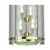 Volume Lighting V3045-2 - Polished Brass Lantern Chandelier - Clear Glass Panels