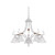 Volume Lighting Volume V2565-23 Parchment Chandelier with Alabaster Glass