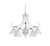 Volume Lighting Volume V2565-23 Parchment Chandelier with Alabaster Glass
