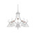Volume Lighting Volume V2565-23 Parchment Chandelier with Alabaster Glass