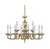 Volume Lighting Volume V2432-0 Polished Solid Brass Chandelier