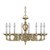Volume Lighting V2428-0 - Polished Brass Candle Chandelier
