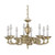 Volume Lighting Volume V2428-0 Polished Solid Brass Chandelier