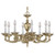 Volume Lighting Volume V2428-0 Polished Solid Brass Chandelier