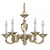 Volume Lighting Volume V2425-0 Polished Solid Brass Chandelier