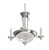 Volume Lighting Volume V2085-33 Brushed Nickel Chandelier with Glass Shade