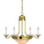 Volume Lighting Volume V2078-2 Polished Brass Chandelier