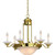Volume Lighting Volume V2078-2 Polished Brass Chandelier