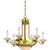 Volume Lighting Volume V2078-2 Polished Brass Chandelier