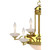 Volume Lighting V2078-2 - Polished Brass Candle Chandelier - Glass Bowl