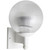 Incon Lighting Clear Prismatic Globe Outdoor White Wall Lantern Light Fixture 