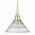 Volume V1805-2 - Polished Brass Island Pendant Light with Clear Prism Glass