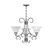 Volume Lighting V1793-8 - Antique Silver Chandelier - Alabaster Glass Shades