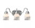Volume Lighting Volume V1613-3 Chrome Wall Sconce with Lead Crystal Glass