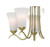 Volume Lighting Volume V3015-2 Polished Brass Chandelier Frosted Glass Shade
