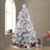 Vickerman A155275 7.5ft Flocked Alberta Christmas Tree with Cones