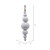 Vickerman JB214402 5" White Wooden Bead Ornament 2/bag 