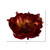 Vickerman EH211712 - 7" Red Gold Glitter Magnolia Ornament - 2 Pack