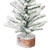 Vickerman A804309-6 9" Flocked Mini Pine Table Top Christmas Tree 6 Pack