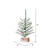 Vickerman A804309-6 9" Flocked Mini Pine Table Top Christmas Tree 6 Pack