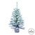 Vickerman A804318-2 18" Flocked Mini Pine Table Top Christmas Tree 2 Pack 