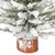 Vickerman A804318-2 18" Flocked Mini Pine Table Top Christmas Tree 2 Pack 