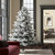 Vickerman A806376LED - 7.5 ft Flocked Alaskan Pine Prelit Warm White LED Christmas Tree