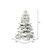 Vickerman A806377LED - 7.5 ft Flocked Alaskan Pine Prelit Multi-colored LED Christmas Tree