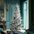 Vickerman A862076LED - 7.5 ft Flocked Sierra Fir Prelit Warm White LED Christmas Tree