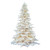 Vickerman A893646LED - 4.5 ft Flocked White Spruce Prelit Warm White LED Christmas Tree