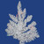 Vickerman A893647LED 4.5' x 46 Flocked White LED 300MU