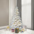 Vickerman A893666LED - 6.5 ft Flocked White Spruce Prelit Warm White LED Christmas Tree