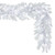 Vickerman A893914LED - 9 ft White Flocked White Spruce Christmas Garland - Warm White LED