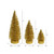 Vickerman LS190308 Gold Glitter Oval Table Top Christmas Tree Set of 3 