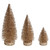 Vickerman LS190338 Champagne Glitter Oval Table Top Christmas Tree Set of 3 