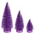 Vickerman LS190386 Lavender Glitter Oval Table Top Christmas Tree Set of 3 