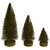 Vickerman LS190390 Green Oval Table Top Christmas Tree Set of 3 