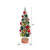 Vickerman LS203412 1ft Gold-Red-Green Ornament Table Top Christmas Tree