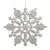 Vickerman M101407 - 4 inch Silver Glitter Snowflake Christmas Ornament - 24 Pack