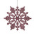 Vickerman M101409 - 4 inch Pink Glitter Snowflake Christmas Ornament - 24 Pack