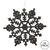 Vickerman M101417 4" Jet Black Glitter Snowflake 24/Pvc Bx