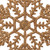 Vickerman M101458 4" Rose Gold Glitter Snowflake 24/Pvc Bx 