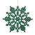 Vickerman M101504 6.25" Green Glitter Snowflake 12/Pvc Box