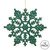 Vickerman M101504 6.25" Green Glitter Snowflake 12/Pvc Box