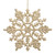 Vickerman M101511 - 6.25 inch Champagne Glitter Snowflake Christmas Ornament - 12 Pack