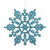 Vickerman M101512 6.25" Turquoise Glit Snowflake 12/Pvc Bx 