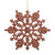 Vickerman M101516 - 6.25 inch Mocha Glitter Snowflake Christmas Ornament - 12 Pack