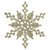 Vickerman M101538 6.25" Champagne Glit Snowflake 12/Pvc Bx 