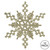 Vickerman M101538 6.25" Champagne Glit Snowflake 12/Pvc Bx